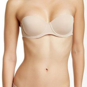 NWT NEW Calvin Klein Allure Strapless Push-Up Bra 32D Nude